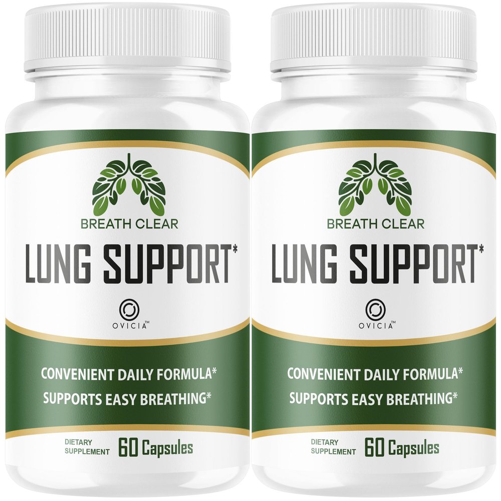 (2 Pack) Breath Clear Capsules - Official BreathClear Pills Advanced Premium Formula Support Maximum Strenght, All Natural Ingredients Vitamins For Overall Health & Wellness, 120 Capsules For 2 Months