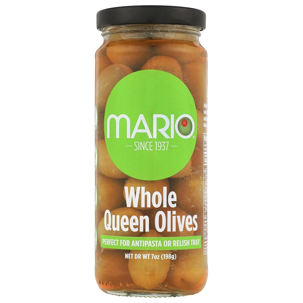 Mario Camacho Foods Whole Spanish Queen Olives, 7 Ounce (Pack of 6)