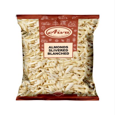 Aiva Slivered Blanched Almonds | Skinless Almond Slices | Ready to Use Almond Cuts | Baking & Cooking Ingredient (25 lb Bulk)