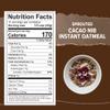 One Degree Organics Sprouted Cacao Nib Instant Oatmeal, Glyphosate-Free, USDA Organic, Non-GMO, Gluten-Free, Vegan, Kosher, High Fiber, Dark Chocolate, Breakfast, 18 ounce (Pack of 1) view 3