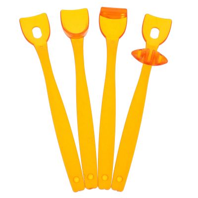 Alipis 4pcs Tongue Exerciser and Oral Mobility Trainer Set, Plastic Speech Therapy Tools for Tongue Lifting and Lateralization, Portable Oral Motor Trainer for Speech Rehabilitation