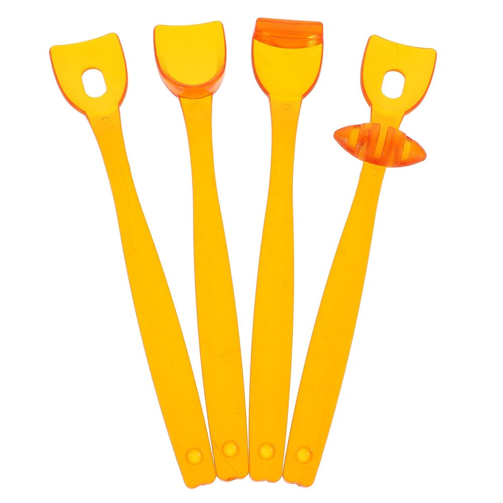 Alipis 4pcs Tongue Exerciser and Oral Mobility Trainer Set, Plastic Speech Therapy Tools for Tongue Lifting and Lateralization, Portable Oral Motor Trainer for Speech Rehabilitation