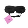 3D Contoured Sleep Mask, Black, Lightweight and Breathable, Adjustable Elastic Strap, Block Out Light view 2