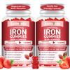 2 Pack 100MG Iron Bisglycinate Gummies 10-in-1 Ferrous Bisglycinate for Women Men Plus Vitamin C, Vitamin B6 B12 for Iron Deficiency, Support Iron Levels, Energy & Stamina, Immunity Support view 1