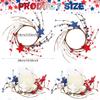 2Pack Patriotic Candle Rings Wreaths 4th of July Red White Blue Mixed Berries Pip Berry Star Candle Rings Artificial Candle Holder Table Centerpiece for Independence Day Pillar Candle Tabletop Decor view 2
