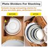 Cenroelon Felt Plate Separators 60pcs- Thick Soft Storage Dividers for China, Dish, Coffee Saucer Protection& Stacking B view 2