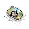 Square Round Pill Case Gorilla Reading Newspaper Pill Box Daily 2 Compartment Travel Pill Container for Pocket Purse Portable Medicine Cod Liver Oil Storage Box 2 Times a Day Pill Organizer view 3