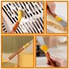 FUOYLOO Multi-Function Double-Head Cleaning Spatula and Hard Bristle Brush, Thickened Stainless Steel Kitchen Scrubber, Gas Stove and Refrigerator Frost Removal Tool for Household Cleaning view 3