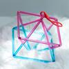 JHNKOJ Chakra Optically Pink-Blue Gradient Quartz Crystal Singing Mokaba Merkaba for Sound Therapy Meditation Yoga Percussion Pyramid Healing Musical Instrument,6 Inch view 3