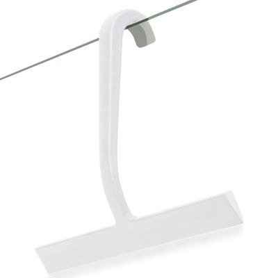 RICHMIRTH Shower Squeegee for Glass Doors 10" Silicone Squeegee with Built-in Hook, One-Piece Seamless Design, Streak-Free & No-Scratch Window Cleaner for Bathroom, Mirrors & Tiles White