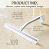 RICHMIRTH Shower Squeegee for Glass Doors 10" Silicone Squeegee with Built-in Hook, One-Piece Seamless Design, Streak-Free & No-Scratch Window Cleaner for Bathroom, Mirrors & Tiles White view 3