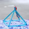 JHNKOJ Blue Quartz Crystal Singing Pyramid Crystal Singing Pyramid Healing Musical Instrument for Sound Healing Meditation Accessories,8 Inch view 2