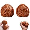Natural Chinese Wenwan Walnuts, 2PCS Chinese Wen Wan Jade Walnut, Rolling Polishing Walnuts, Stress Relief Health Care Grip Balls Palm Massage Gadget Wellness Gifts (B, Pre-patinated Walnut) view 1