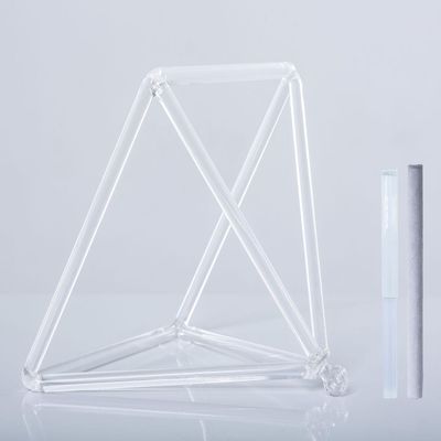 JHNKOJ 5-12 Inch Clear Crystal Quartz Pyramid/Mokaba/Merkaba,Stress Reduction Corner Stand Percussion Instrument Forsound Therapy Meditation Yoga A,10 Inch