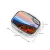 Square Round Pill Case Blue Ridge Mountains Pill Box Daily 2 Compartment Travel Pill Container for Pocket Purse Portable Medicine Cod Liver Oil Storage Box 2 Times a Day Pill Organizer view 3