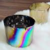 JHNKOJ Natural Colorful Cosmic Light Alchemy Bowl,Alchemy Clear Cosmic Light Quartz Crystal Singing Bowl for Sound Healing and Prayer, Stress Reduction,E Note-6In 432Hz+Bag view 3