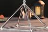 JHNKOJ Quartz Crystal Singing Pyramid 6-12 Inch, Sound Healing Meditation Healing Musical Instrument Prayer and Stress Reduction,6In+Bag view 2