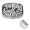 Square Round Pill Case Black & White Big Dot Pill Box Daily 2 Compartment Travel Pill Container for Pocket Purse Portable Medicine Cod Liver Oil Storage Box 2 Times a Day Pill Organizer view 2
