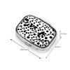 Square Round Pill Case Black & White Big Dot Pill Box Daily 2 Compartment Travel Pill Container for Pocket Purse Portable Medicine Cod Liver Oil Storage Box 2 Times a Day Pill Organizer view 3