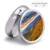 Blue Ridge Parkway Mountains Pill Box with 3 Compartments Round Portable Pill Organizer Compact Small Pill Case for Pocket Purse Mini Metal Pill Container Cute Vitamin Holder for Pills Supplements view 2