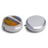 Blue Ridge Parkway Mountains Pill Box with 3 Compartments Round Portable Pill Organizer Compact Small Pill Case for Pocket Purse Mini Metal Pill Container Cute Vitamin Holder for Pills Supplements view 3
