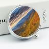 Blue Ridge Parkway Mountains Pill Box with 3 Compartments Round Portable Pill Organizer Compact Small Pill Case for Pocket Purse Mini Metal Pill Container Cute Vitamin Holder for Pills Supplements view 4