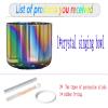 JHNKOJ Coloured Natural Cosmic Light Singing Bowl, 432/440 Hz Cosmic Light Alchemy Bowl for Yoga Meditation & Sound Healing,D Note-6In 440Hz view 2