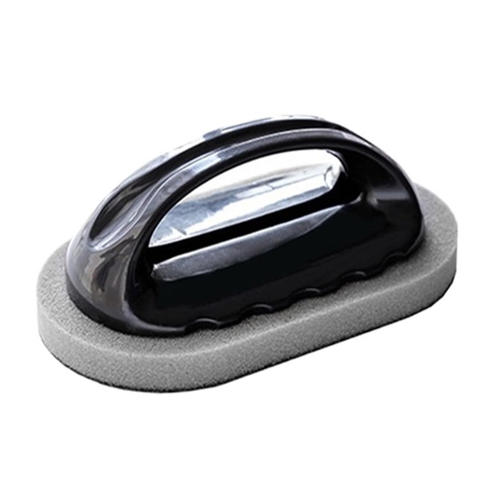 1pcs Kitchen Sponge Brush Cleaning Descaling Pan Pot Cleaner Brushes(Oval Black Brush)