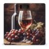 Art Red Wine Galsses & Grapes Bathroom Scale for Body Weight 400 Lb Weight Scale with High Precision Sensors Tempered Glass Highly Accurate Digital Weighing Machine for People view 1