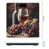 Art Red Wine Galsses & Grapes Bathroom Scale for Body Weight 400 Lb Weight Scale with High Precision Sensors Tempered Glass Highly Accurate Digital Weighing Machine for People view 2