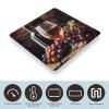 Art Red Wine Galsses & Grapes Bathroom Scale for Body Weight 400 Lb Weight Scale with High Precision Sensors Tempered Glass Highly Accurate Digital Weighing Machine for People view 3