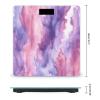 Abstract Watercolor Purple Bathroom Scale for Body Weight 400 Lb Weight Scale with High Precision Sensors Tempered Glass Highly Accurate Digital Weighing Machine for People view 2
