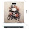 Ancient Skull and Flowers Bathroom Scale for Body Weight 400 Lb Weight Scale with High Precision Sensors Tempered Glass Highly Accurate Digital Weighing Machine for People view 2