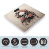 Ancient Skull and Flowers Bathroom Scale for Body Weight 400 Lb Weight Scale with High Precision Sensors Tempered Glass Highly Accurate Digital Weighing Machine for People view 3