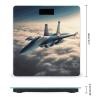 Aircraft Fighter Jets Bathroom Scale for Body Weight 400 Lb Weight Scale with High Precision Sensors Tempered Glass Highly Accurate Digital Weighing Machine for People view 2
