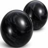 Baluue 2pcs 35mm Chinese Baoding Balls, Black Obsidian Marble Hand Exercise Solid Balls for Stress Relief Reduction & Grip Strength Training Quiet Meditation Tool view 1