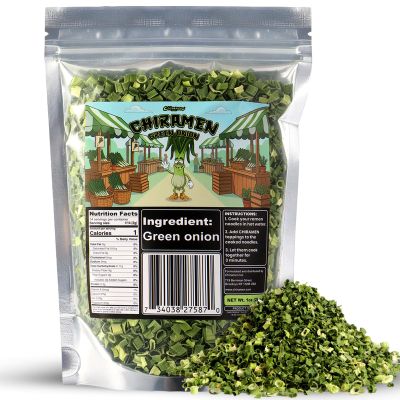 Chiramen Green Onion Ramen Topping, for Ramen, Cup Noodles, Soup & Instant Noodle Bowls Easy Add-On for Ramen, Fried Rice & Asian Dishes