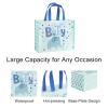Loveinside 13" Large Baby Boy Reusable Gift Bag, Blue Elephant Design, Recycled Party Favor Gift Bag with Handles for Baby Shower, Newborn Boys, 13" x 5" x 10", 1 Pcs view 4