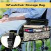 Summer Ocean Shell Starfish Wheelchair Side Bag Retro Farmhouse Beige Wheelchair Accessory Bag to Hang on Side with Reflective Strip for Wheelchair - Ideal Gift for Seniors view 2