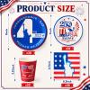 Domensi 120 Pcs 4th of July Decorations 250th Anniversary Patriotic Party Supplies American Flag Tableware Set Plates Napkins Cups Red White Blue Decor for Independence Memorial Day Serve 30 (Classic) view 2