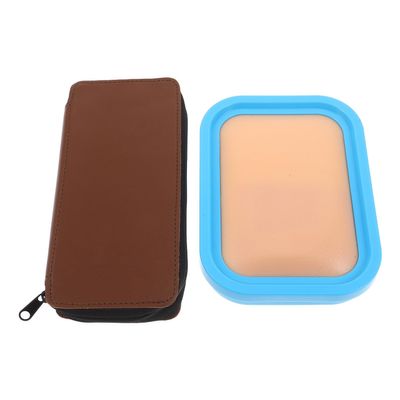 FOMIYES Silicone Acupuncture Practice Model Set with Reusable Simulated Skin and Acupuncture Bag for Beginner Injection Training and Chinese Medicine Learning