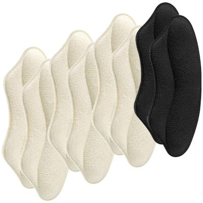 HOMOCONO Self-Adhesive Heel Pads 4 Pairs Comfortable Heel Cushions Anti-wear for Blister Prevention and Shoe Fit Adjustment Daily Foot Care