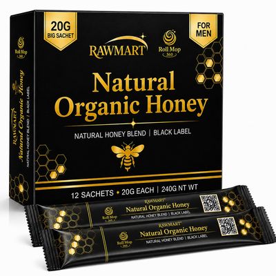 Natural Honey For-Men with Royal Jelly, Bee Pollen & Ginseng Root, 20 x 20g