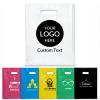 YOUYINYOU Custom Plastic Bags with Logo 100, Bulk Personalized Shopping Bags Glossy Gift Bags for Small Business, Supermarkets, Clothing Stores, Boutique, Retail, Trade Shows, Events, Parties (14x 18 in) view 1