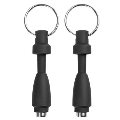 Abaodam 2pcs Cigar Punch Set Portable Keychain Mini Hole Punchers Retractable Metal Cutter for Outdoor Camping