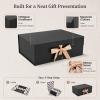 Tekhoho Large White Gift Box 13.210.55 Inches, Magnetic Lid Gift Box with Plaid Lining & Ribbon for Holiday, Birthday & Wedding Packaging view 4