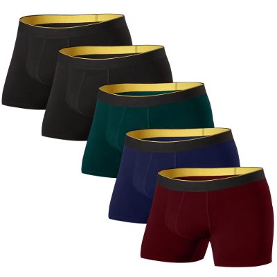 Battewa Incontinence Underwear for Men 60ml Leakproof Boxer Brief 5pack, L
