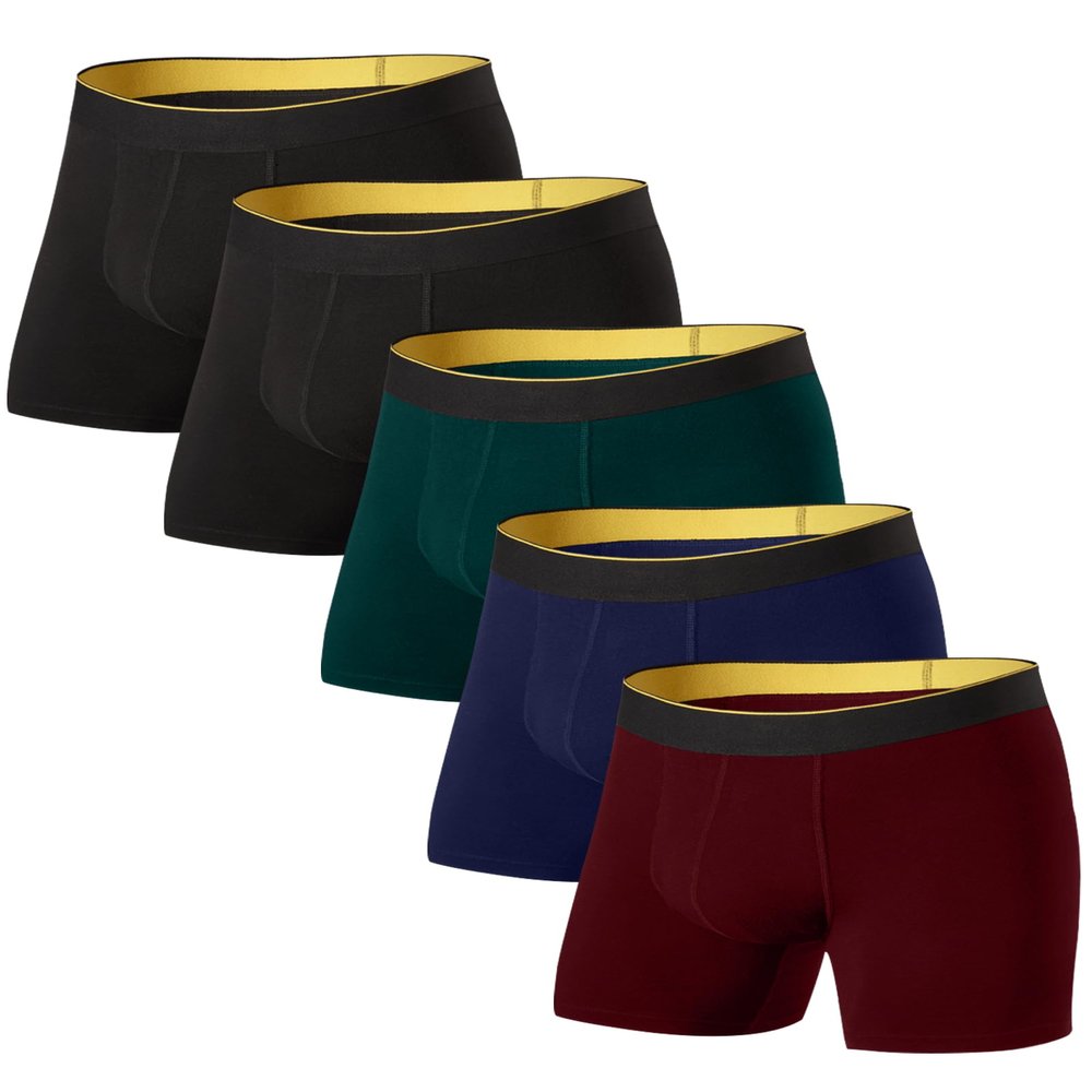 Battewa Incontinence Underwear for Men 60ml Leakproof Boxer Brief 5pack, L