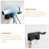 Gadpiparty Stainless Steel Hair Dryer Holder Wall Mounted No-drill Blow Dryer Rack with Black Coating Suitable for Home and Travel Use view 3
