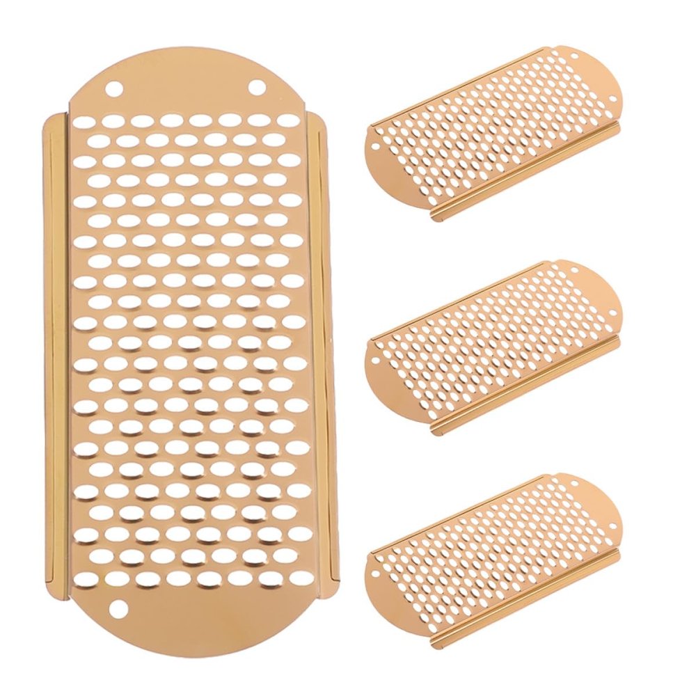 DOITOOL 4pcs Foot File and Foot Rasp Manual Hard Skin Remover Set for Pedicure with Rose Gold Handle Dead Skin Callus Scraper Suitable for Salon and Home Use